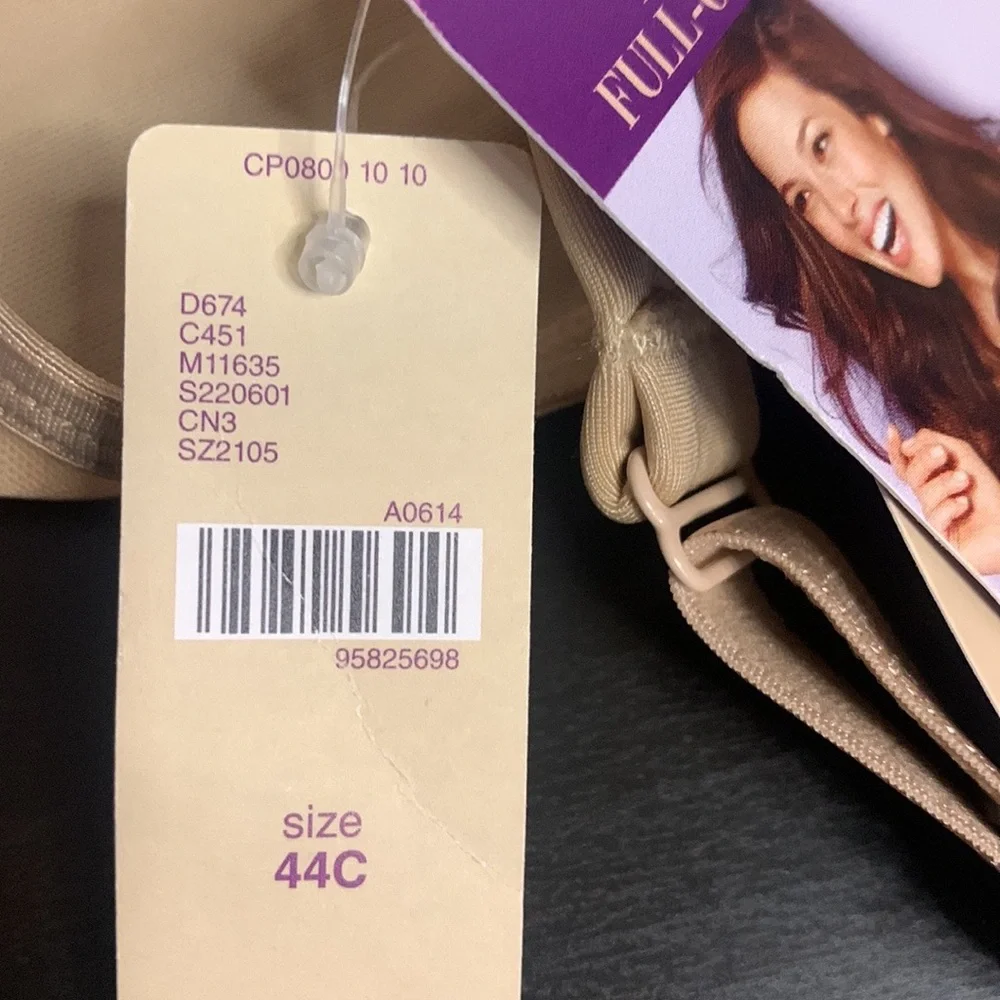 Cacique Bra NEW French Full Coverage Beige Taupe 44C Lightly Lined Underwear
